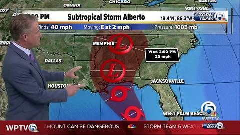 5 p.m. Friday Alberto update