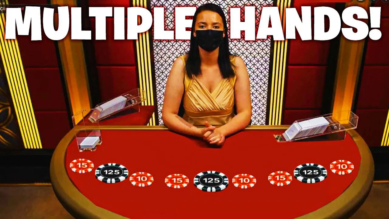 BIG BETS ON BLACKJACK WHILE PLAYING 3 HANDS AT THE SAME TIME!