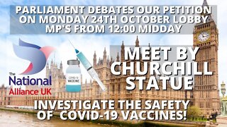 Jab Damage debate rally | Parliament Sq, London