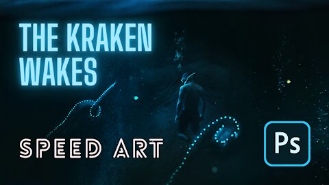 Create THE KRAKEN WAKES┃Photoshop Speed Art Manipulation┃Digital Painting - movie poster design