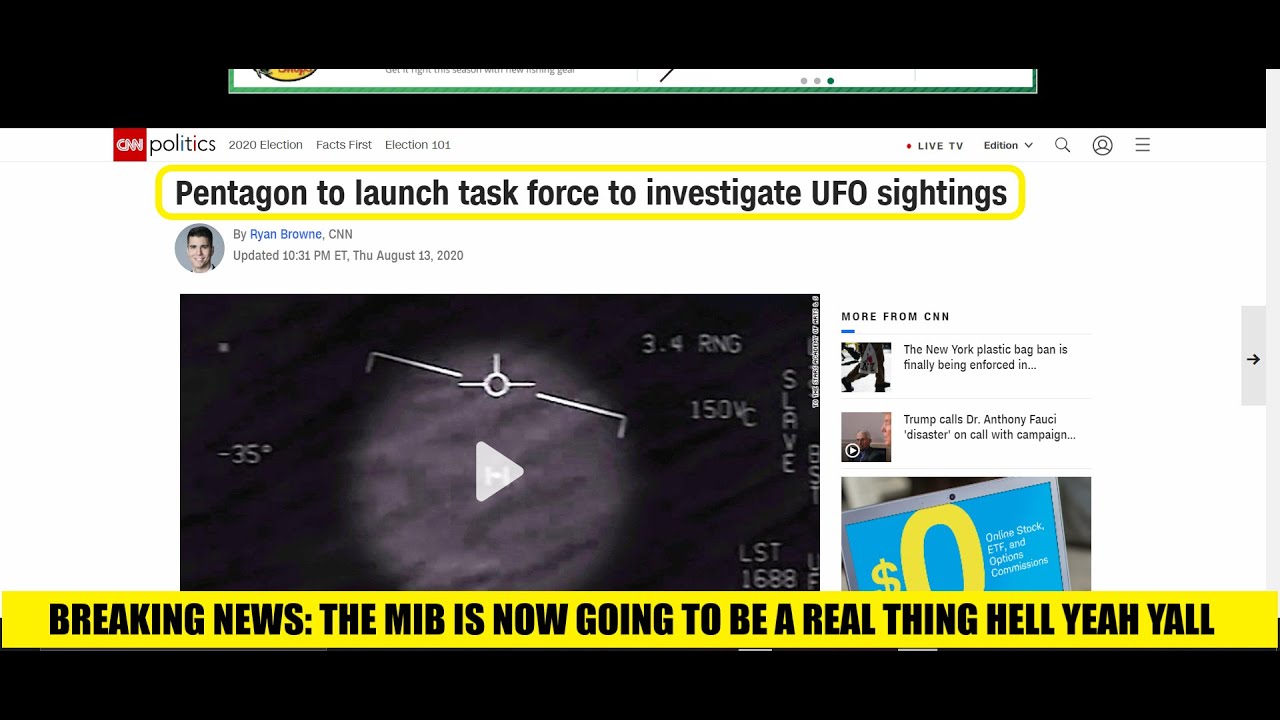 UFO task force Men in Black are Real