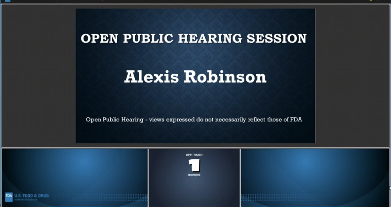 Alexis Robinson - FDA 4/6/2022 - public comment