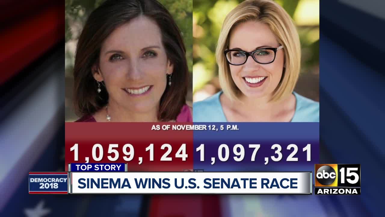 Kyrsten Sinema beats out Martha McSally for Flake's Arizona Senate seat