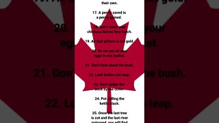 Canadian Proverbs #shorts #shortscanada