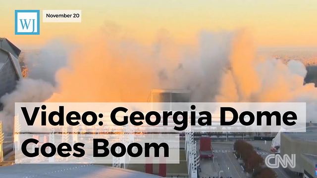 Video: Georgia Dome Goes Boom