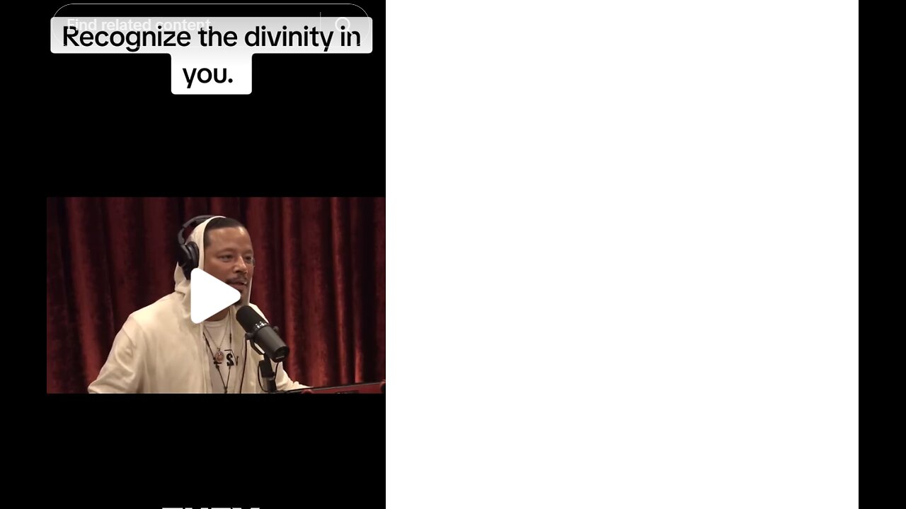 Terrance Howard: Recognize the divinity in you. you are part of the singularity.