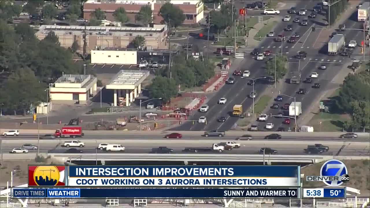 CDOT making improvements on 3 intersections in Aurora