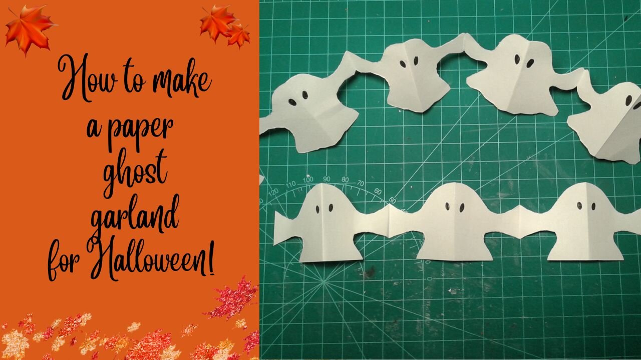 How to make a funny and easy paper ghost garland