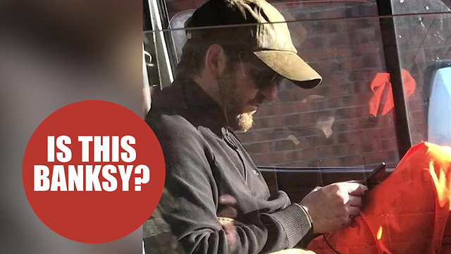 The legendary artist known as Banksy is believed to have been caught on video