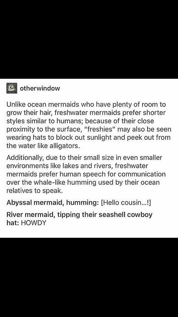 Freshwater Mermaids #silly #funny #memes #cryptids #animals #biology #mythicalcreature