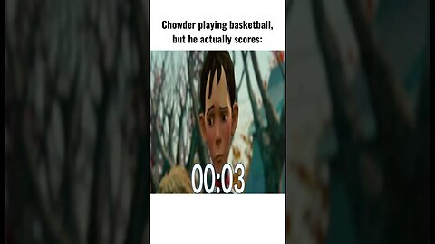 Chowder playing basketball, but he actually scores 🏀#memes #shorts #chowder #basketball