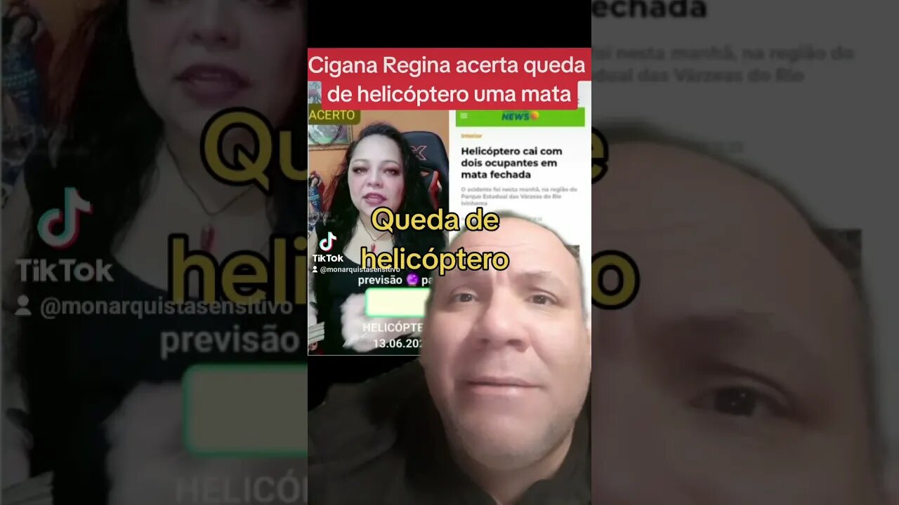 cigana Regina previu queda de helicóptero