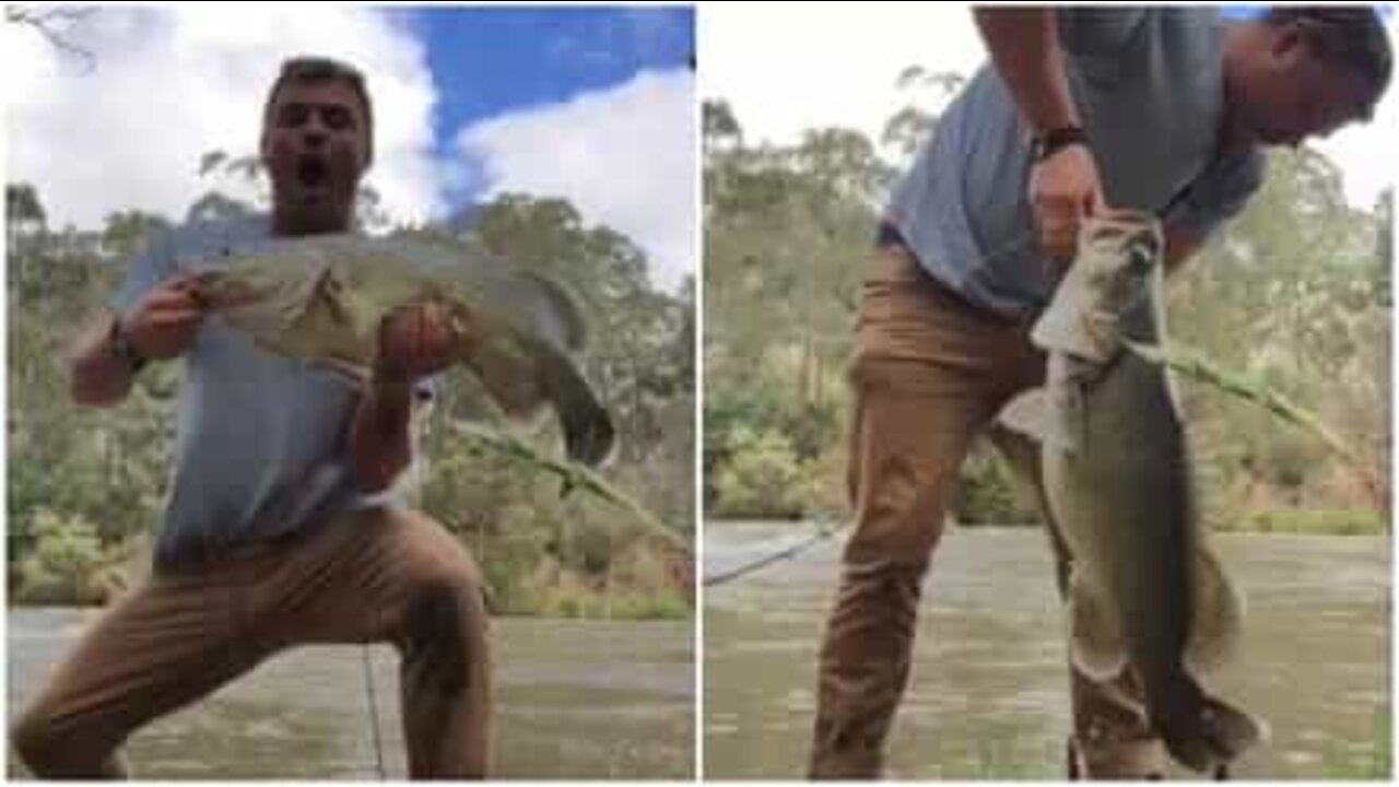 C'est le pêcheur le plus heureux d'Australie