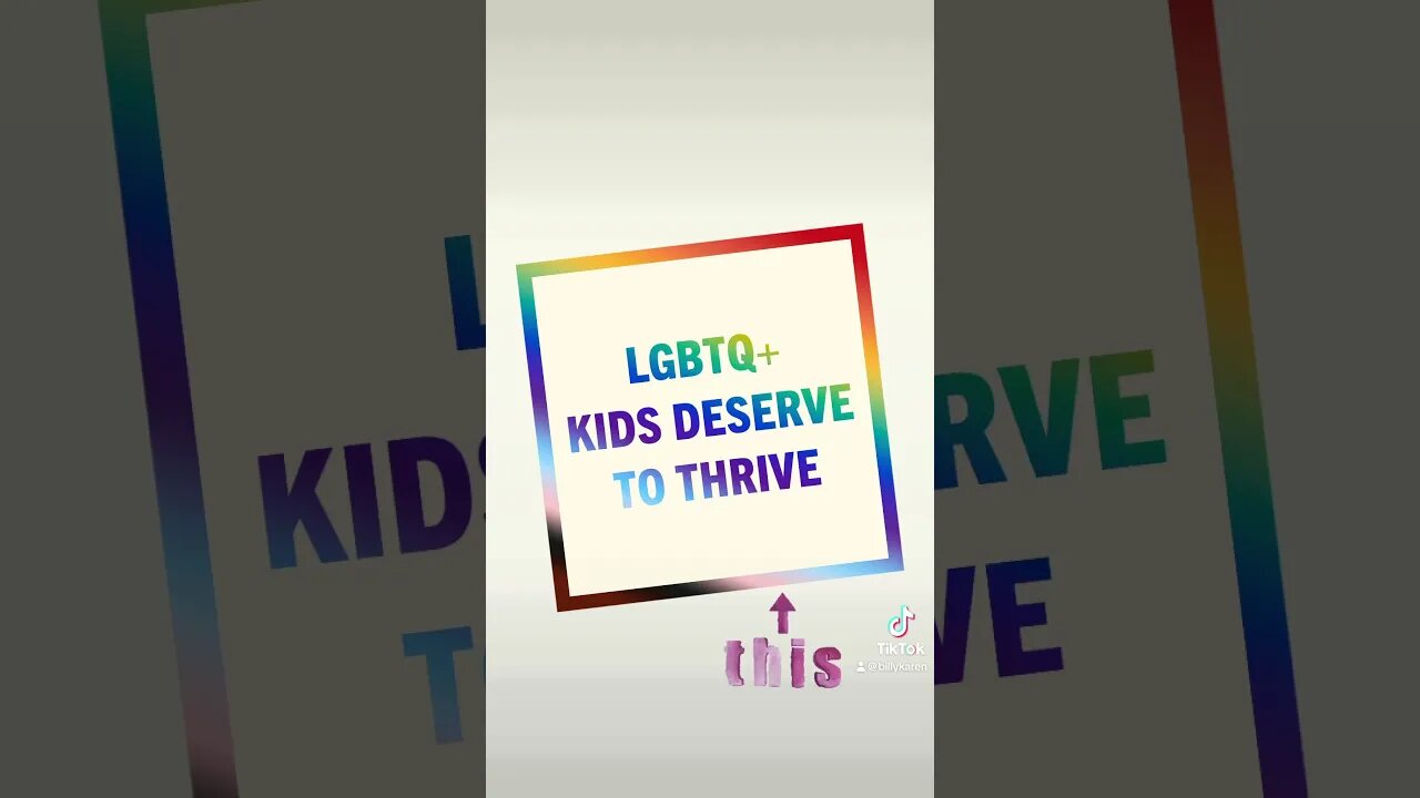 Truth! #LGBTQ + kids deserve to thrive! #billykaren #music #democracy #equality #thisagain