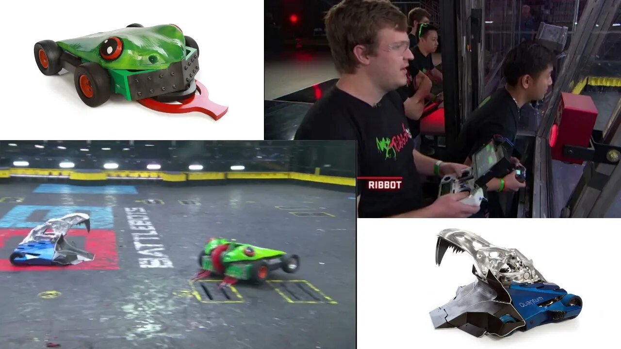 BattleBot Ribbot v BattleBots Quantum Side By Side - Media from Whyachi Live Stream