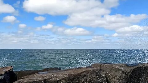 Lake Erie at Edgewater Park, Cleveland, Ohio~ September 18, 2023