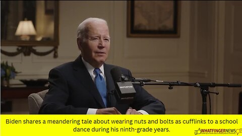 Biden shares a meandering tale about wearing nuts and bolts as cufflinks to a school dance