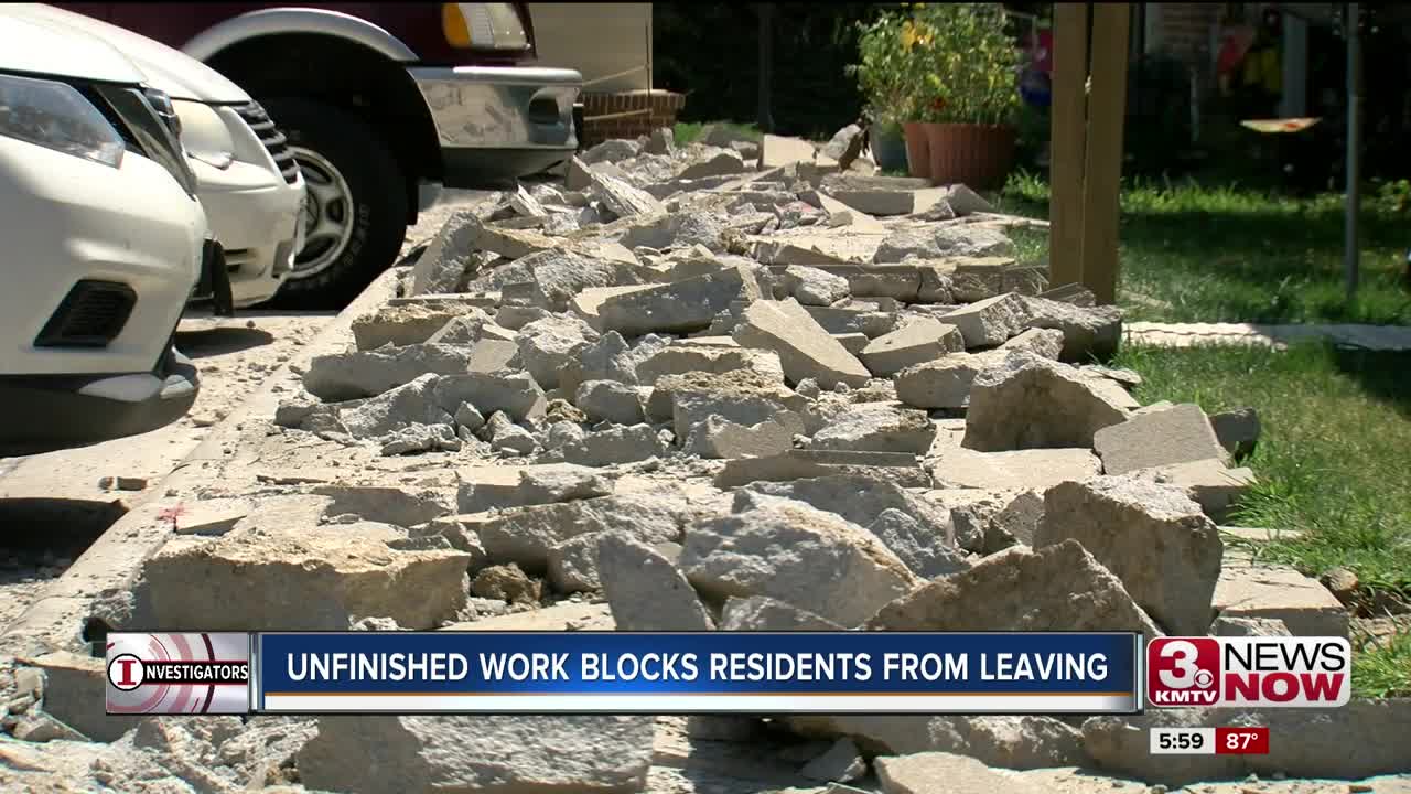 Unfinished Work Causing Residents Concern