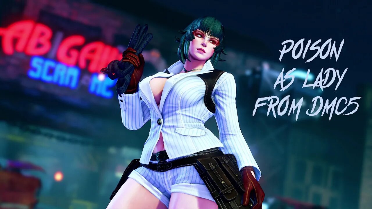 Street Fighter V Poison as Lady from DMC5 Outfit