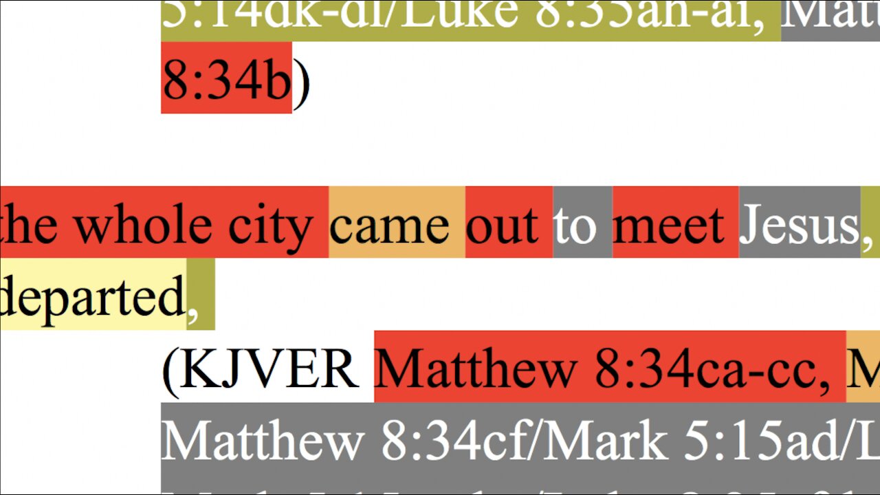 191a. They all see the man now in his right mind. Matthew 8:34, Mark 5:14-15, Luke 8:35