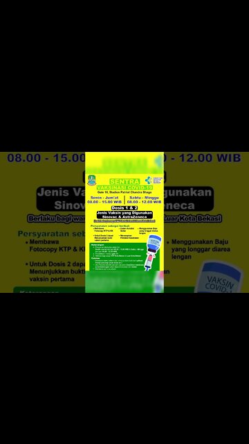 Ikutan Vaksin yuk, Bisa Semua KTP lho, Dosis 1 & 2, Sinovac & AstraZeneca