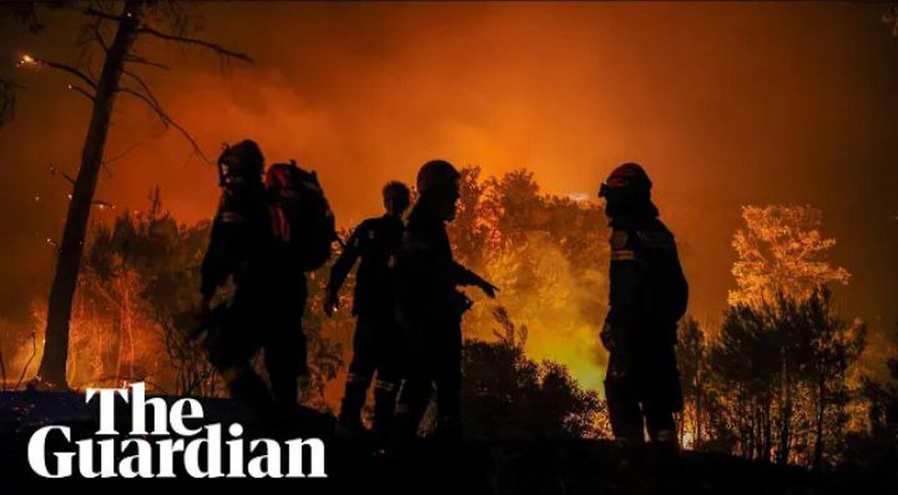 Firefighters tackle wildfires on the edge of Athens