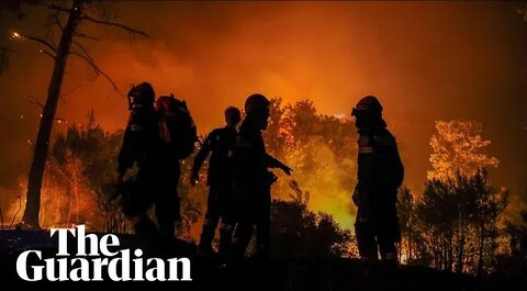 Firefighters tackle wildfires on the edge of Athens