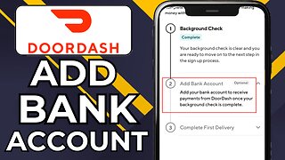 HOW TO ADD BANK ACCOUNT TO DOORDASH