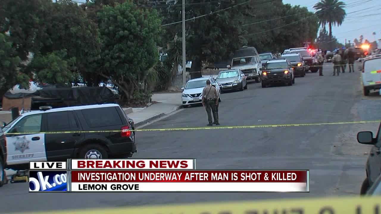 Man shot, killed in Lemon Grove