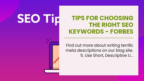 Tips For Choosing The Right SEO Keywords - Forbes for Dummies