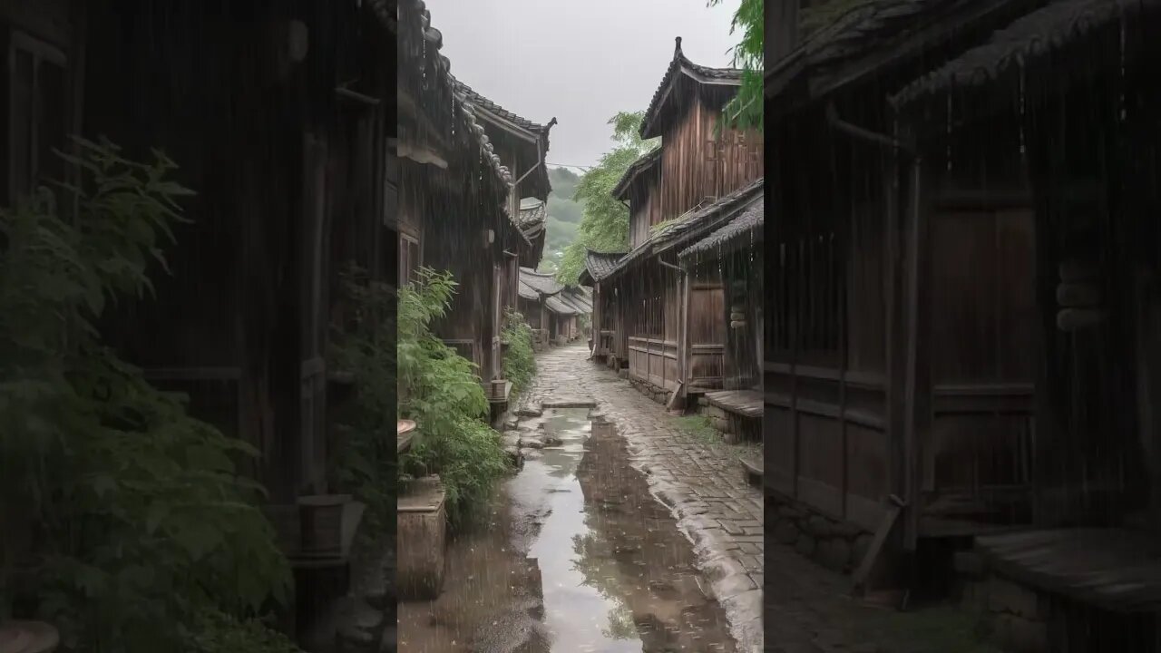 古城放松的雨声助眠:让你的身心得到充分的休息和恢复BGM#rain #rainsounds #sleep #sleepmusic #shorts #shortsvideo
