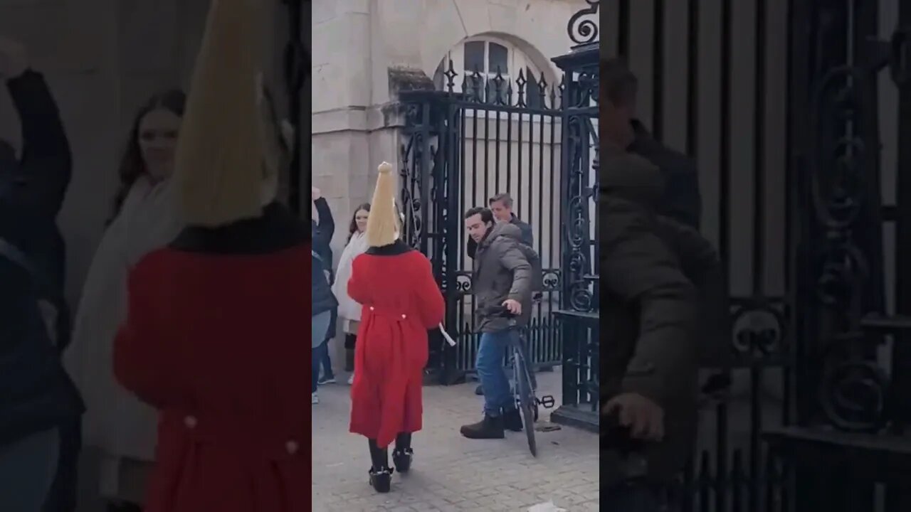 make way the man on the bike #horseguardsparade