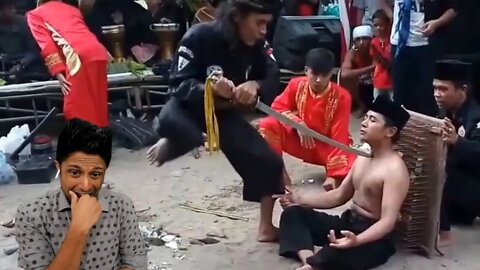 People are awesome | martial art Debus | Banten - Indonesia | extreme | REACTION