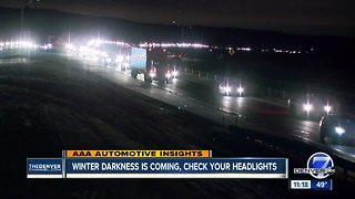 Check Your Headlights as Winter Darkness Approaches