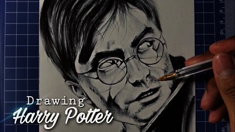 DIBUJANDO A HARRY POTTER CON BOLIGRAFO - DRAWING HARRY POTTER