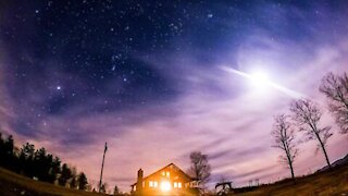 Epic 4K mountain cabin evening time lapse