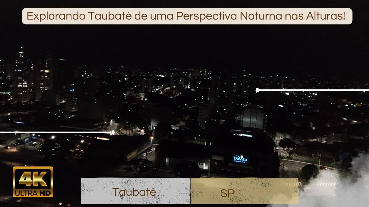 🌙✈️ Explorando Taubaté de uma Perspectiva Noturna nas Alturas! ✈️🌙