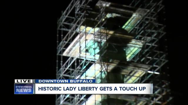 Restoration of iconic Buffalo Statue of Liberty