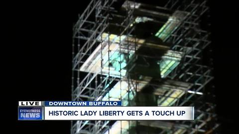 Restoration of iconic Buffalo Statue of Liberty