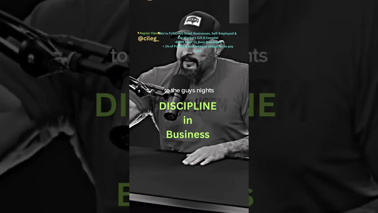 DISCIPLINE in Business #discipline #business #selfemployed #funding #gigworker #capital #financing