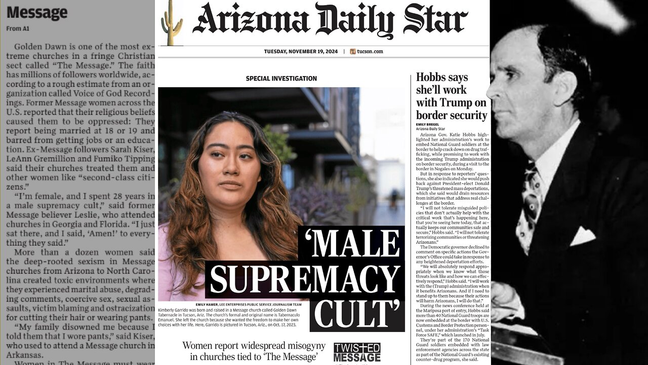 Branham's Male Supremacy Cult - Misogyny in the "Message" Exposed by Tucson Investigative Reporters