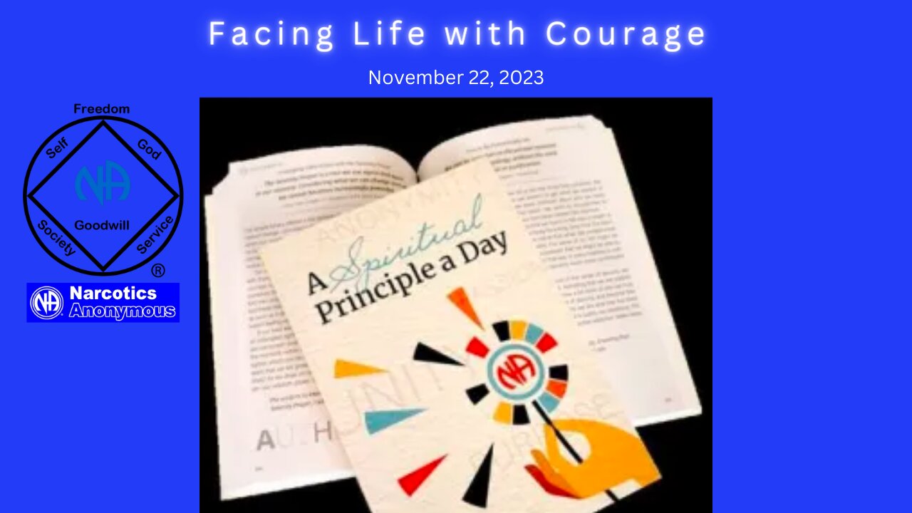 Spiritual Principle a Day-Facing Life with Courage-11-22 #jftguy #na #spad