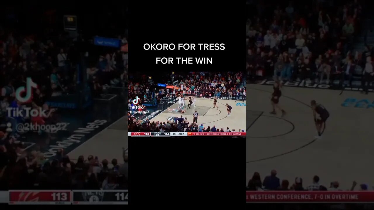 OKORO FOR TRESS FOR THE WIN #cavs #nets #nba #nba2k23