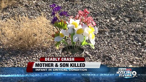Mother, son die on the way to a friend's funeral, infant in critical condition