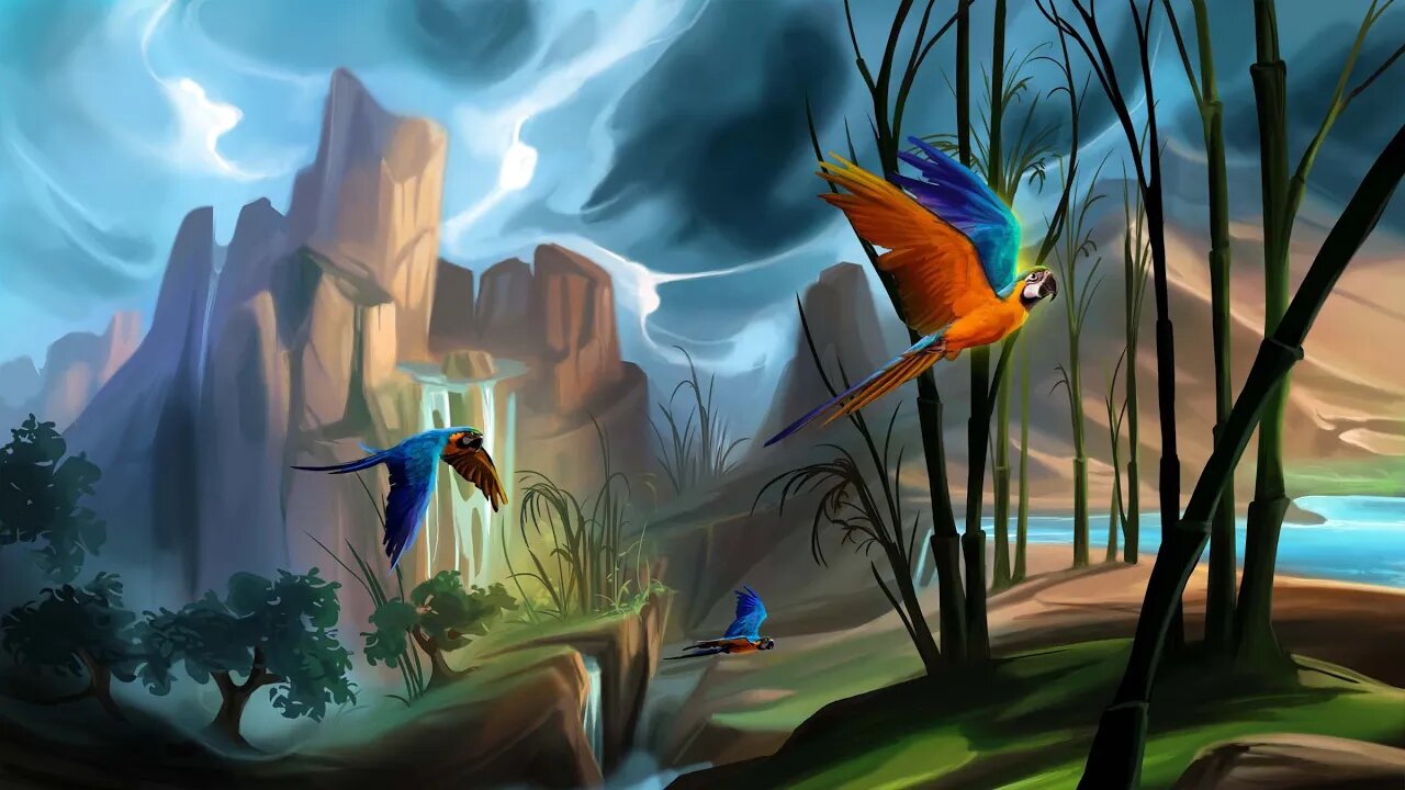 Parrot Mountain | Landscape Digital Painting Process