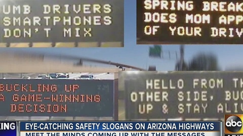 Who is the witty mastermind behind the ADOT signs?