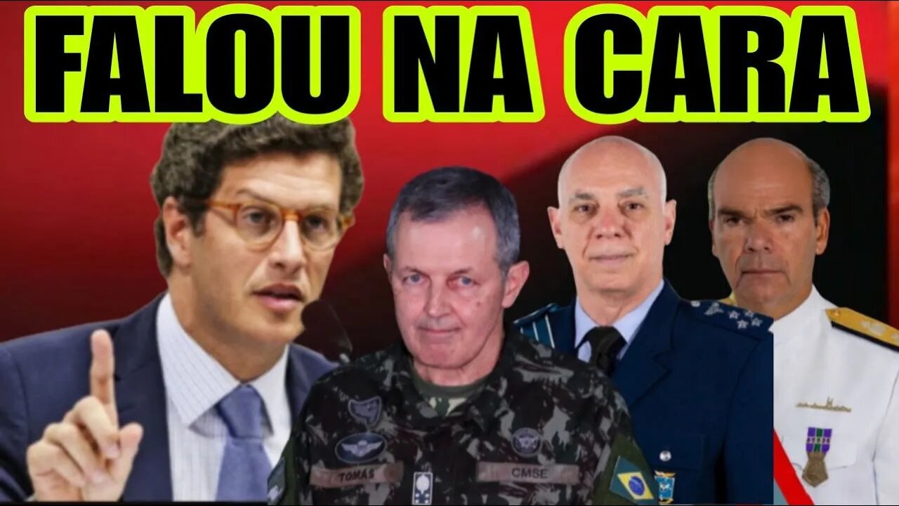 Ricardo Sales fala umas verdades para os comandantes das três forças armadas do Brasil.