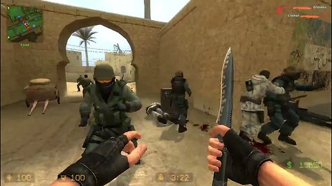 Counter Strike Source Dust 1 Bots #53 Only Knives