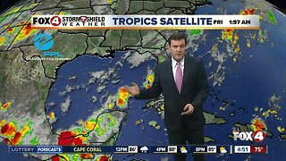 Forecast: A couple showers along the coast this morning with inland storms this afternoon