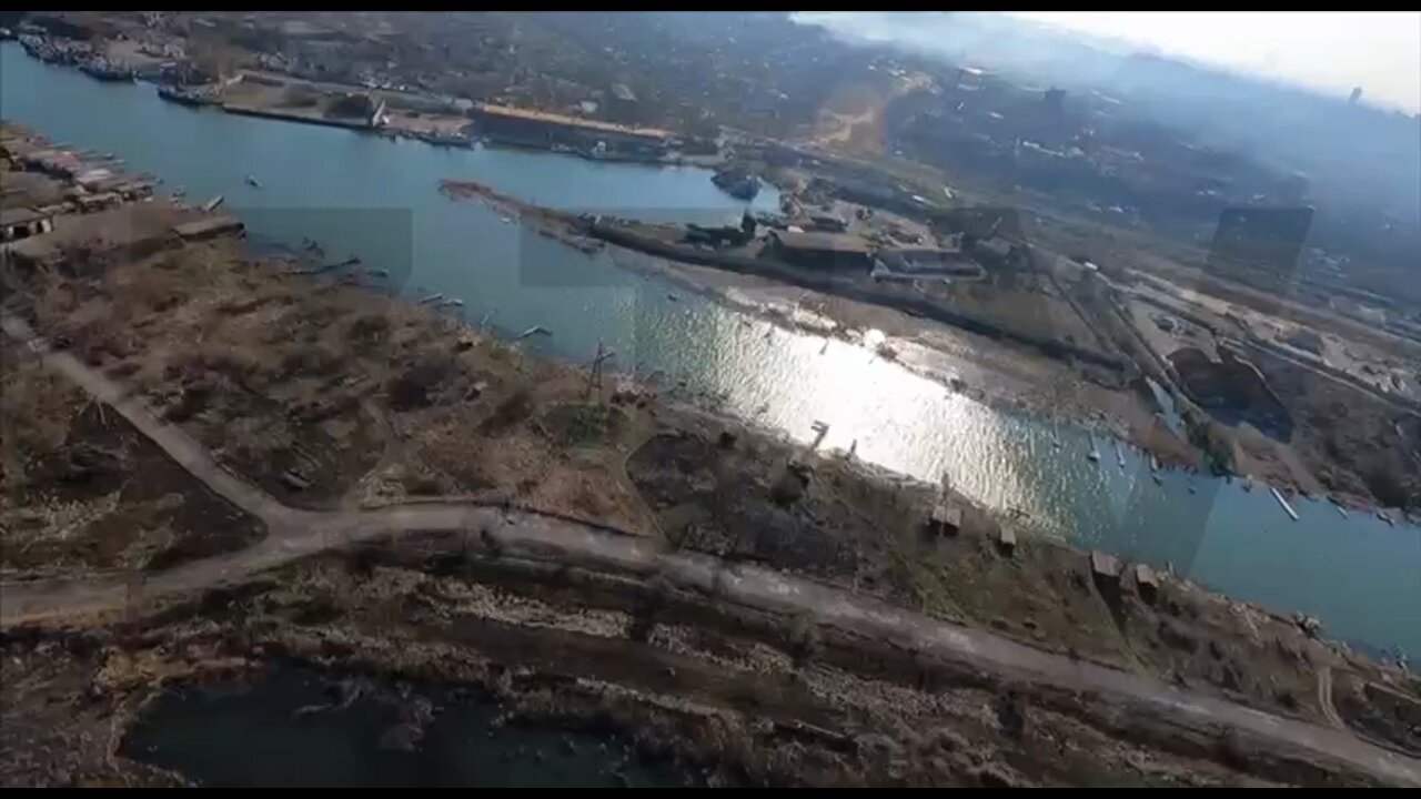 Shots from the Mariupol port area